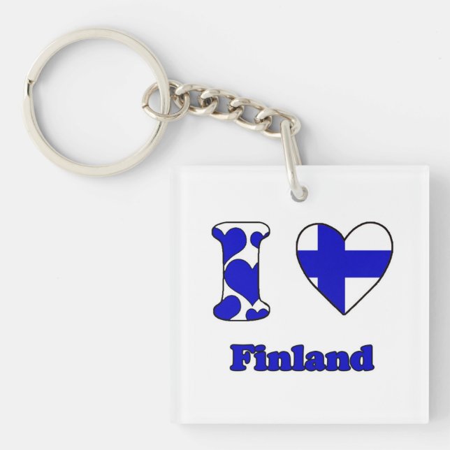I love Finland Keychain (Front)