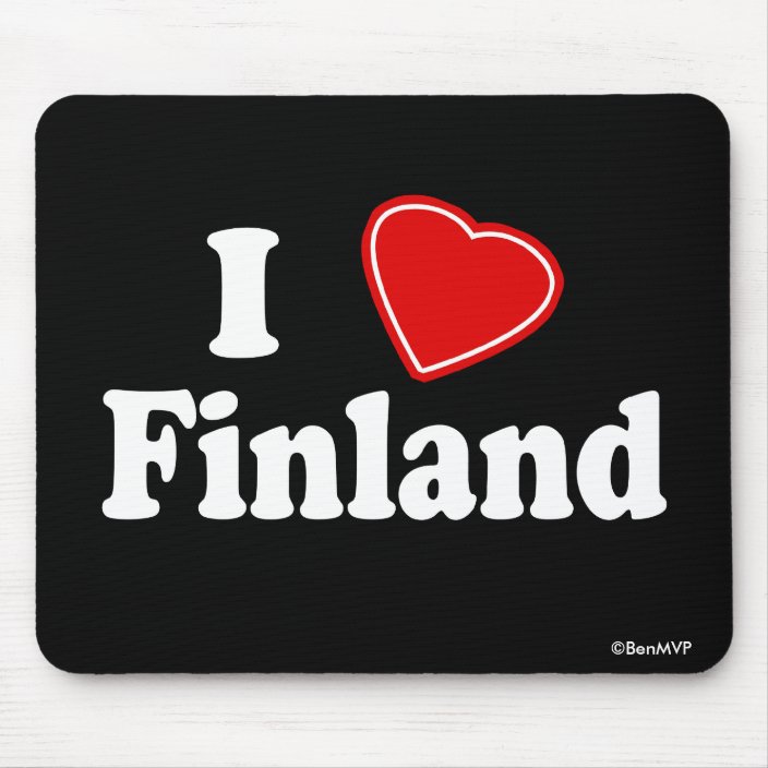 I Love Finland Mouse Pad