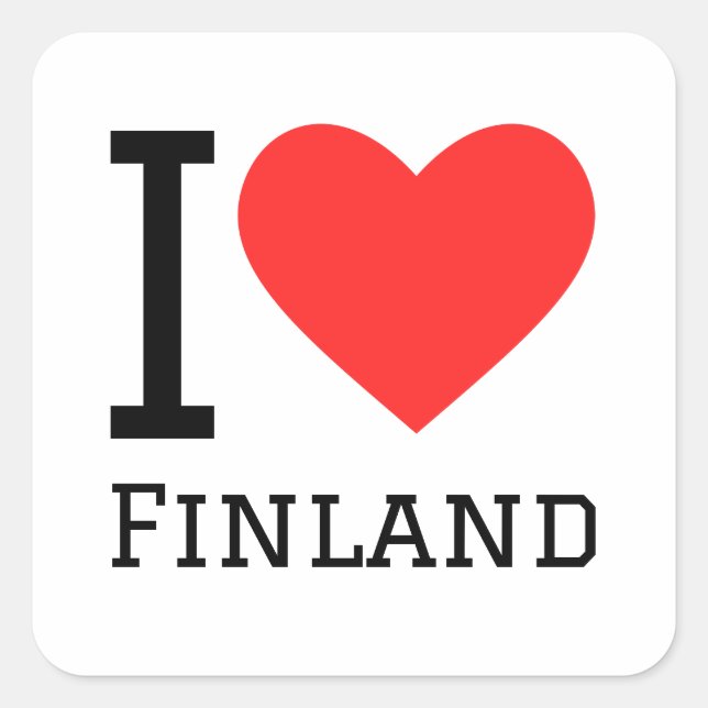 I love Finland square sticker (Front)