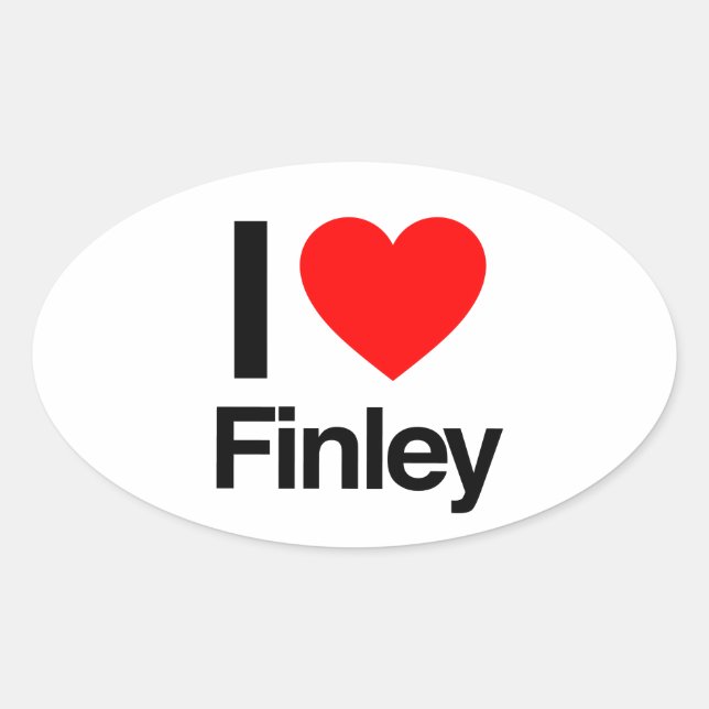 i love finley oval sticker (Front)
