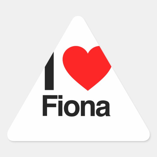 i love fiona triangle sticker (Front)