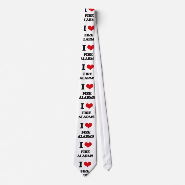 i LOVE fIRE aLARMS Tie (Front)