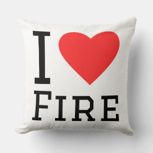 I love fire throw pillow