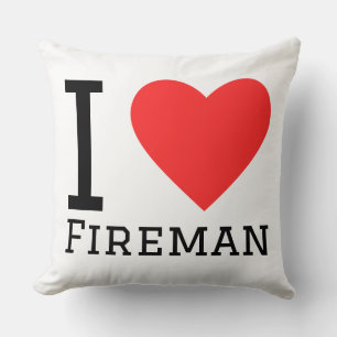 I love fireman  throw pillow