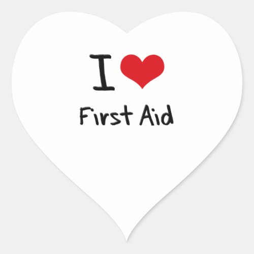 I Love First Aid Heart Sticker