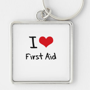 I Love First Aid Keychain