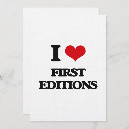 i LOVE first editions (Front/Back)