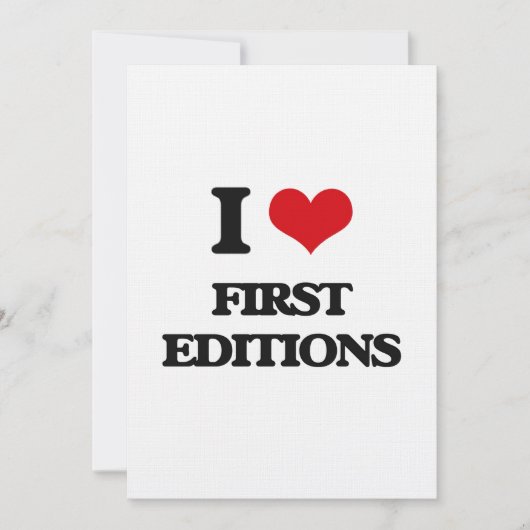i LOVE first editions (Front)