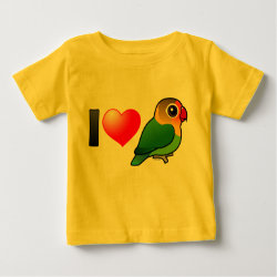 I Love Fischer's Lovebirds Baby Fine Jersey T-Shirt