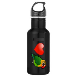 I Love Fischer's Lovebirds Water Bottle (24 oz)
