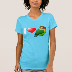 I Love Fischer's Lovebirds Women's American Apparel Fine Jersey Short Sleeve T-Shirt