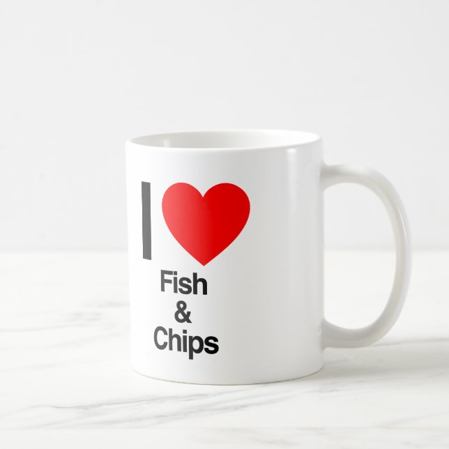 i love fish and chips coffee mug (Right)