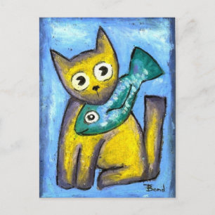 I love fish postcard