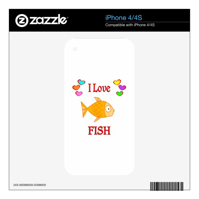 I Love Fish Skins For The iPhone 4S