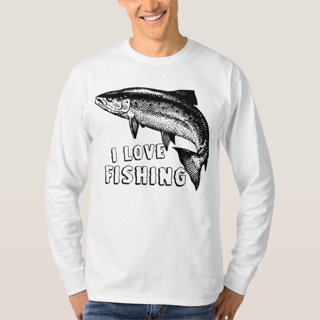 I Love Fishing Big Fish T-Shirt (Front)
