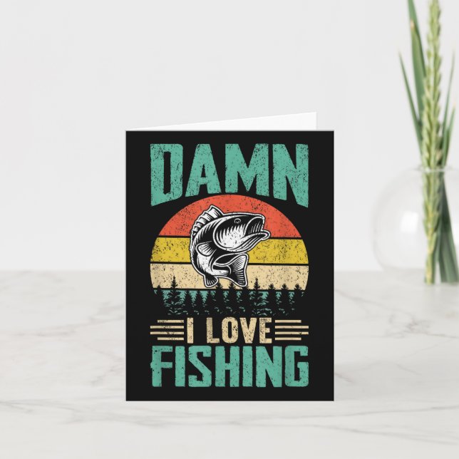 I Love Fishing  Card (Front)