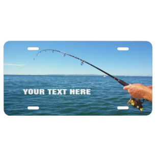 I Love Fishing Custom Customizable Template License Plate