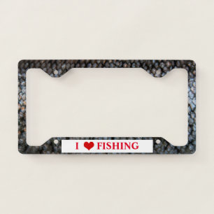 I Love Fishing Rainbow Trout License Plate Frame