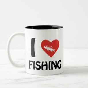 I love Fishing Two-Tone Coffee Mug