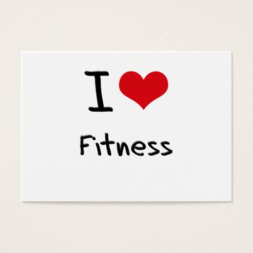 Customizable I Love Fitness Business Cards