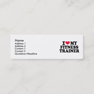 I love Fitness Trainer Mini Business Card