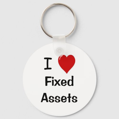 I Love Fixed Assets _ I Heart Fixed assets Keychain
