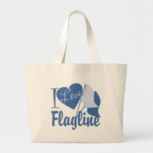 I Love Flagline Large Tote Bag