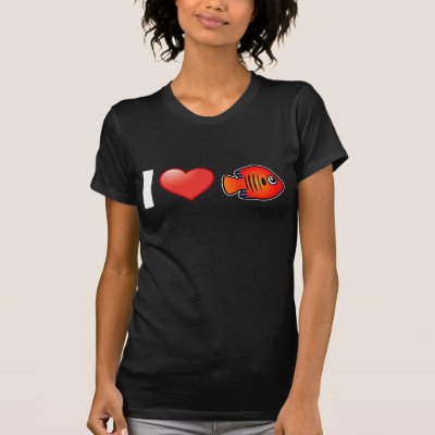 I Love Flame Angelfish T-Shirt
