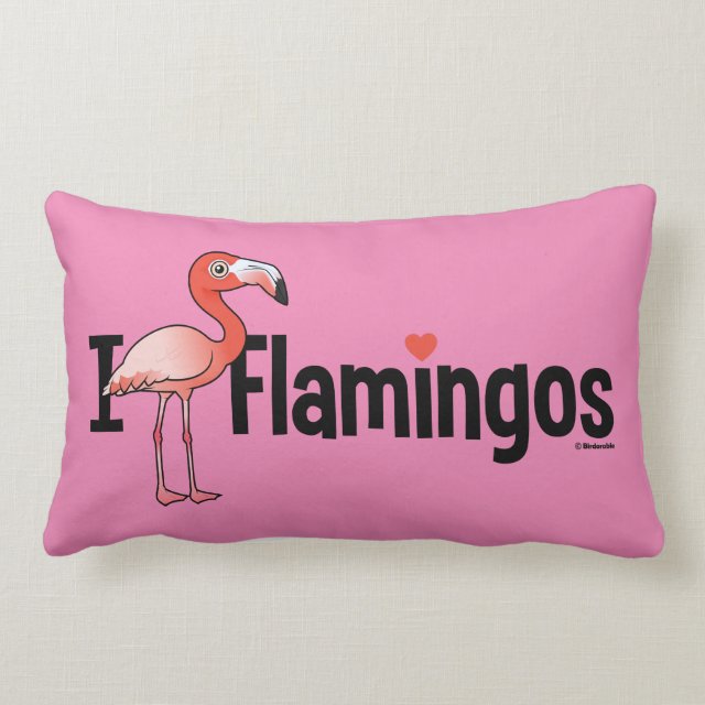 flamingo lumbar pillow