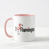 I Love Flamingos Combo Mug
