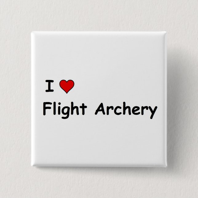 I Love Flight Archery Button (Front)