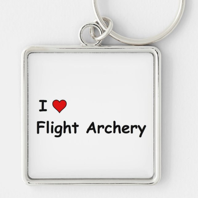 I Love Flight Archery Keychain (Front)