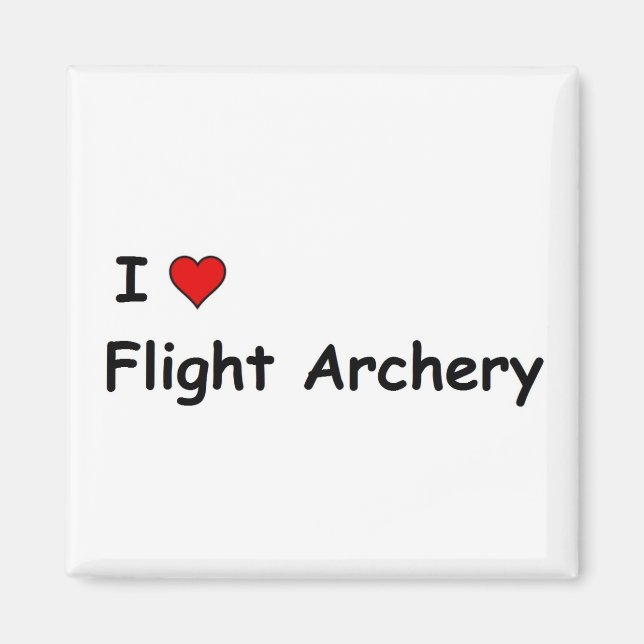 I Love Flight Archery Magnet (Front)