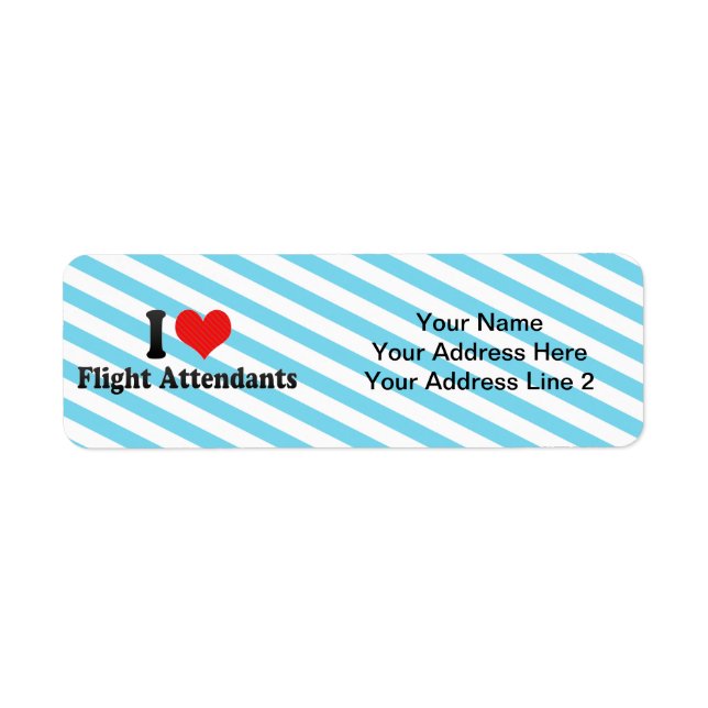 I Love Flight Attendants Label (Front)