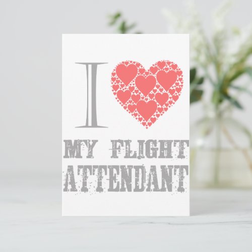I love Flight Attendants Thank You Card