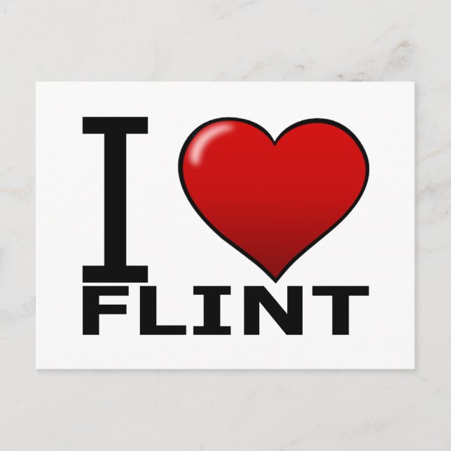 I LOVE FLINT, MI - MICHIGAN POSTCARD (Front)
