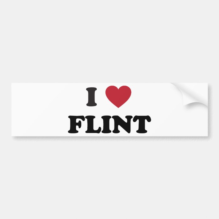 I love Flint Michigan Bumper Stickers