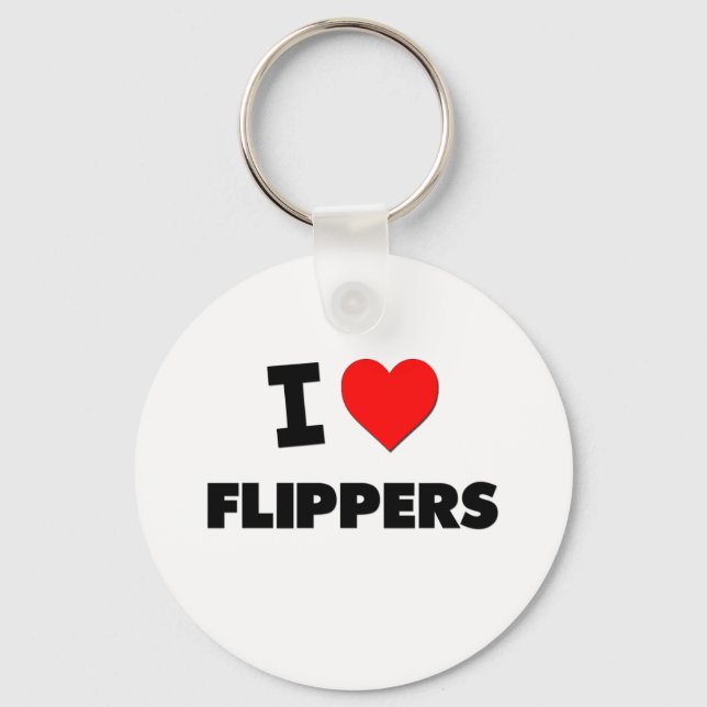 I Love Flippers Keychain (Front)