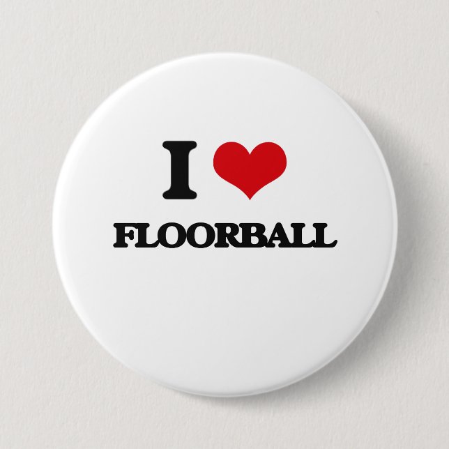 I Love Floorball Button (Front)