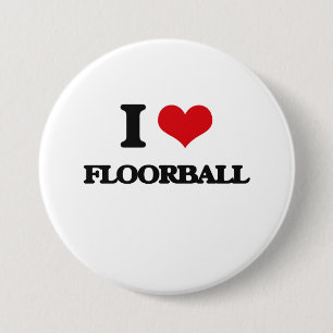 I Love Floorball Button