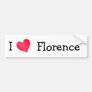 I Love Florence Bumper Sticker