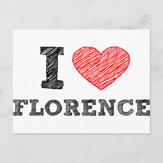 I Love Florence Postcard