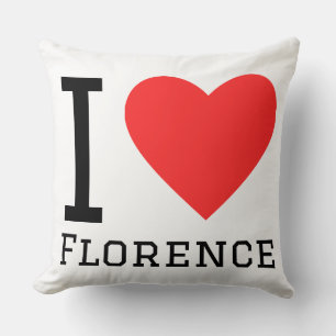 I love Florence Throw Pillow