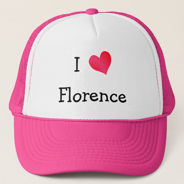 I Love Florence Trucker Hat (Front)