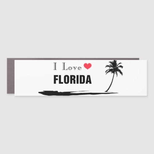 I Love Florida Car Magnet