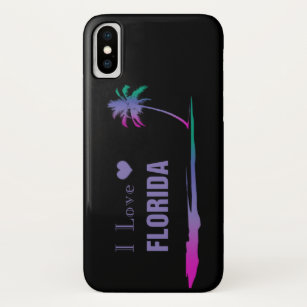 I Love Florida Colorful Purple Case-Mate iPhone Ca iPhone X Case