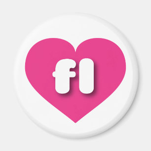 I love Florida - fl hot pink heart Magnet