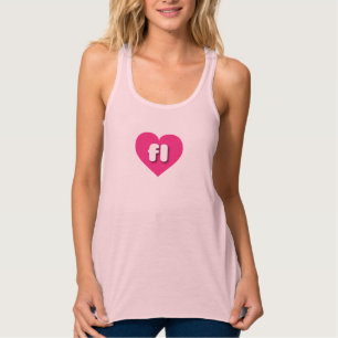 I love Florida - fl hot pink heart Tank Top