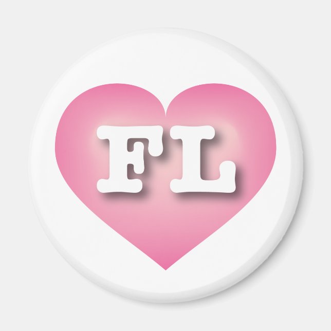 I love Florida - FL pink fade heart Magnet (Front)