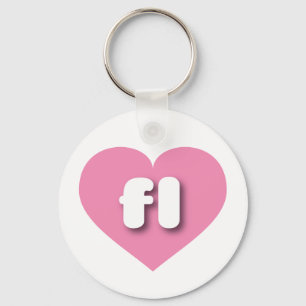 I love Florida - fl pink heart Keychain
